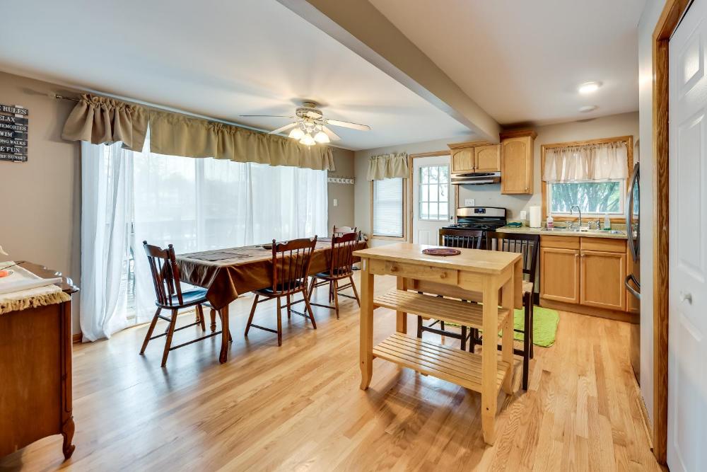 Salem Vacation Home with Dock Steps to Paddock Lake